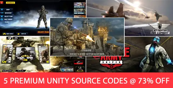 5 Complete Unity Templates Bundle – 2025 Complete Unity Projects – SellUnitySourceCode.com source code