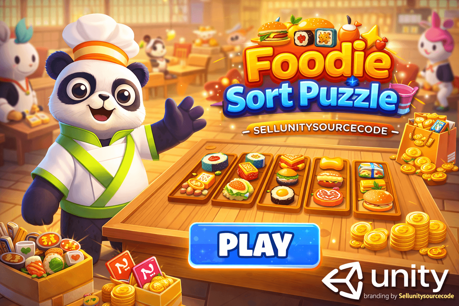 Food Sort Puzzle Unity Game – Match, Cook & Serve source code