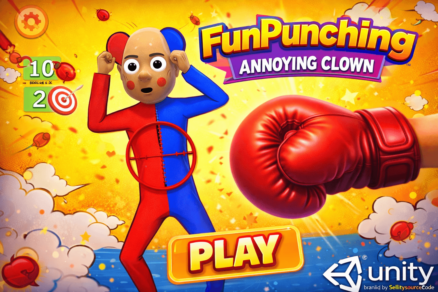 FunPunching: Annoying Clown – Unity Puzzle Action Game Source Code source code