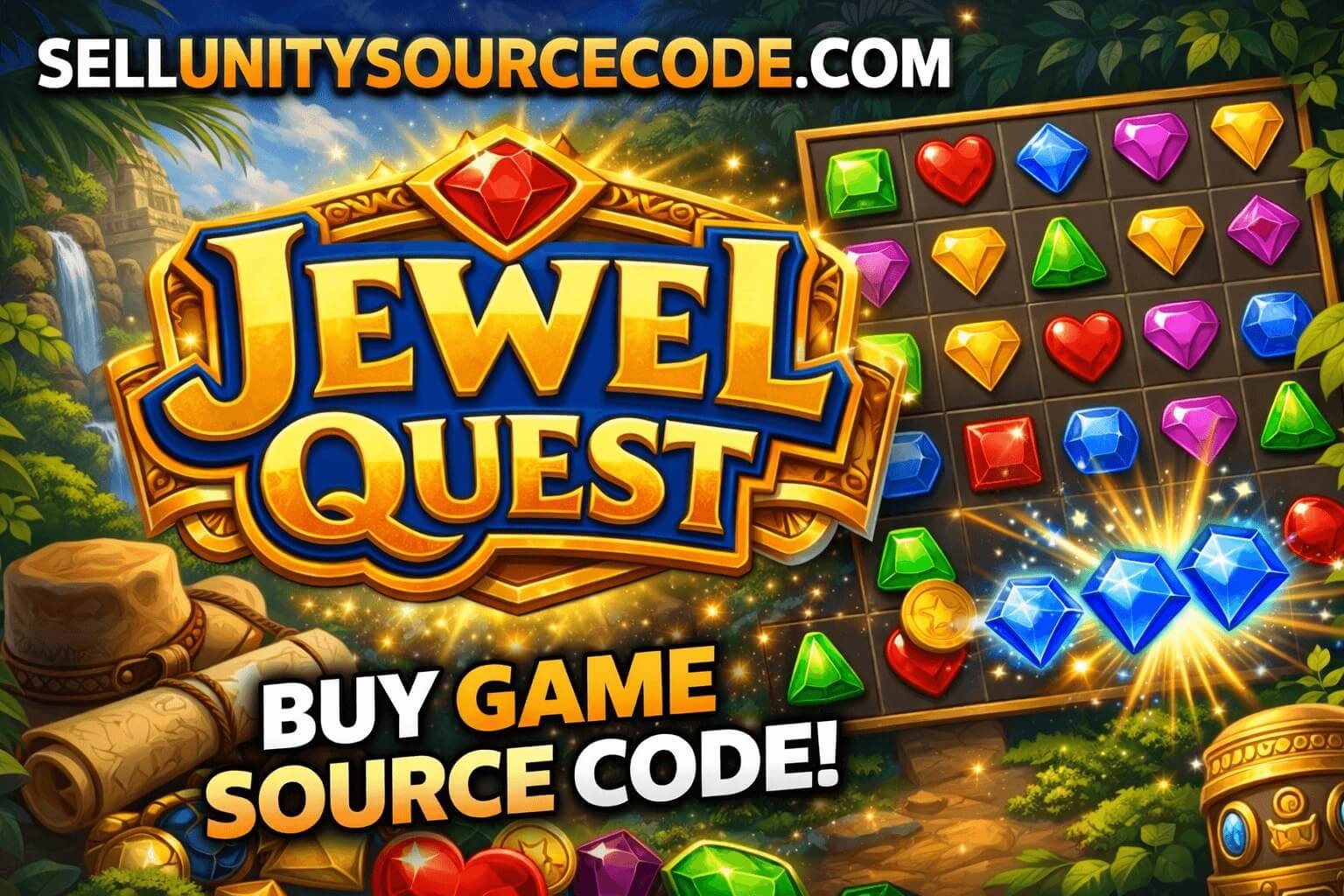 Jewel Quest: Match-3 Bejeweled Puzzle Game source code