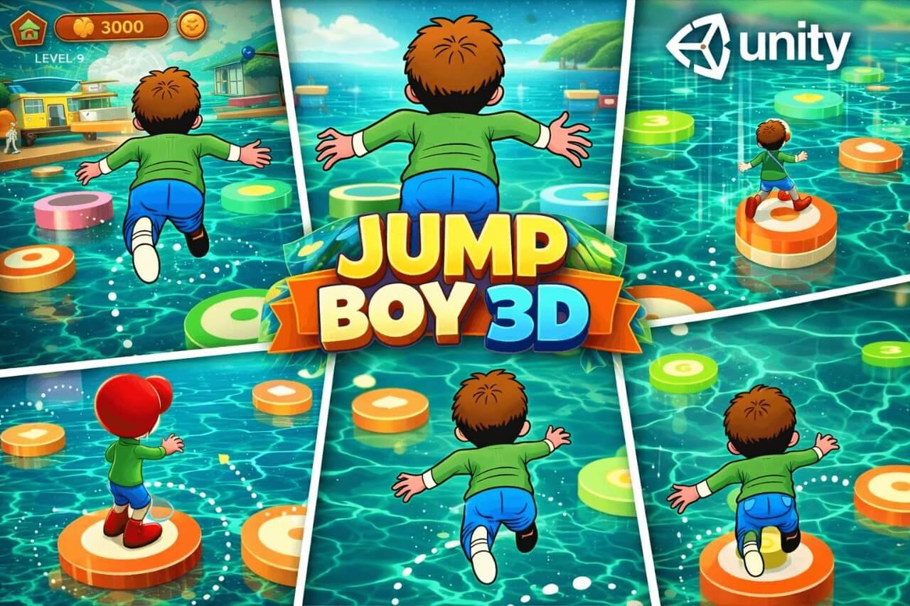 Jump Boy 3D: Tap Tap Jump – 3D Arcade Platformer Game source code