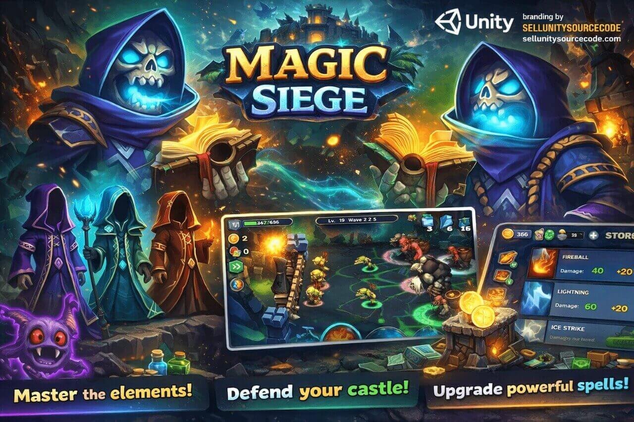 Magic Siege: Fantasy Tower Defense RPG GAMES SOURCE CODE source code