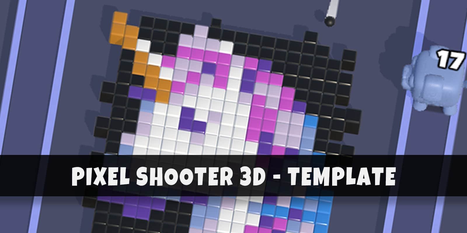 Pixel Shooter 3D Unity Source Code – Premium Jam Template with Level Editor source code