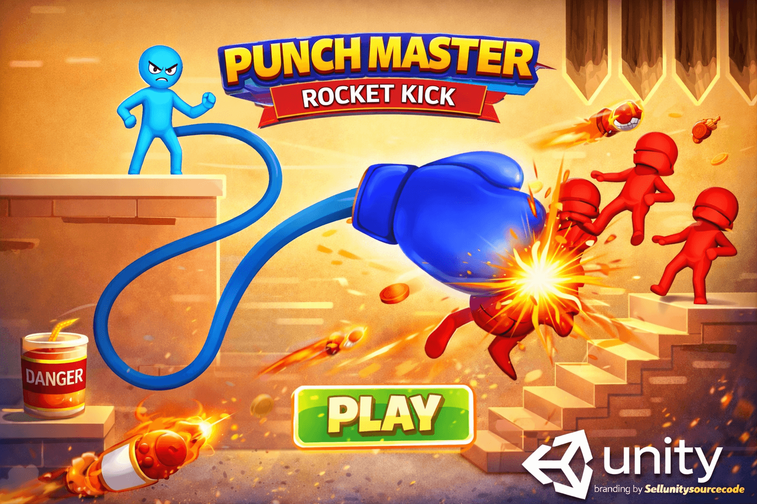 Swipe Punch Fall – Hyper Casual Punching Unity Game Source Code source code