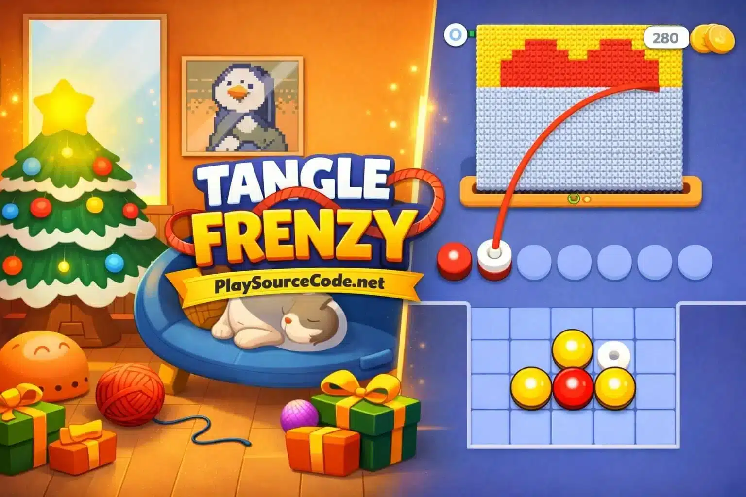 Tangle Frenzy Hyper Casual Puzzle – Full Unity Game Code source code