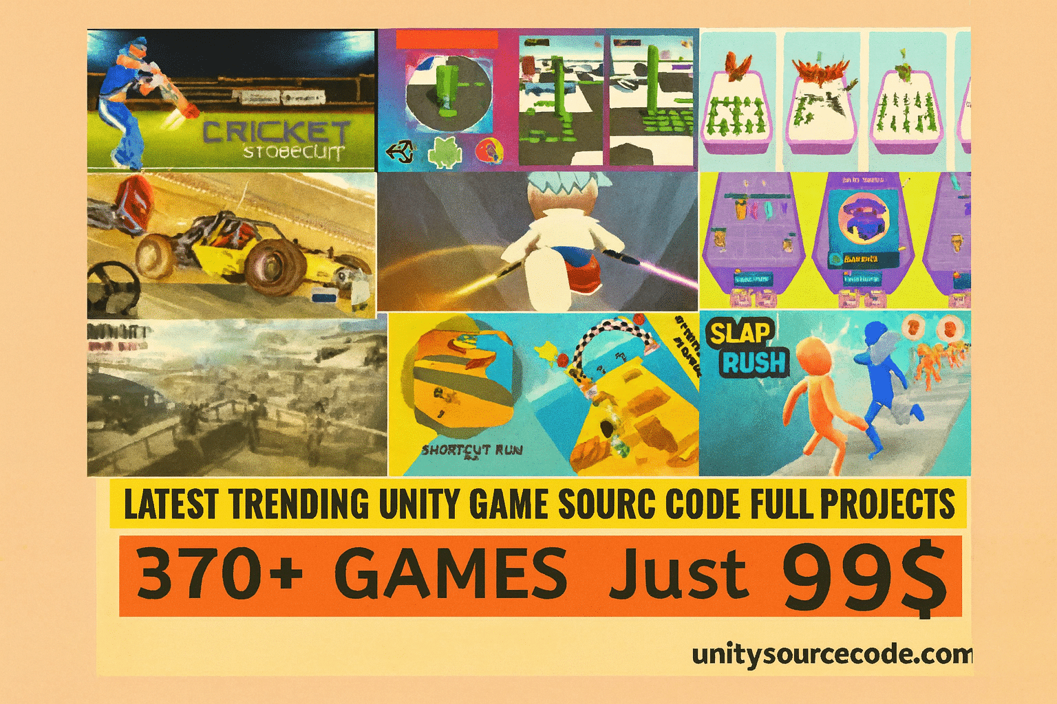 Unity Mega Bundle: 350+ Ready-to-Use Game Templates – 2025 Complete Unity Projects – SellUnitySourceCode.com source code
