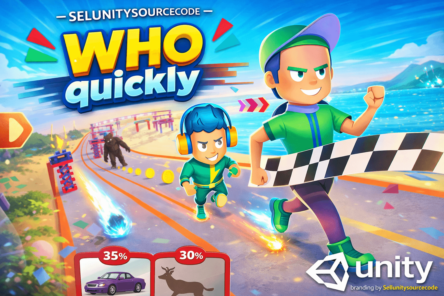 Who Quickly Game – Fast Reaction Decision Unity Game source code