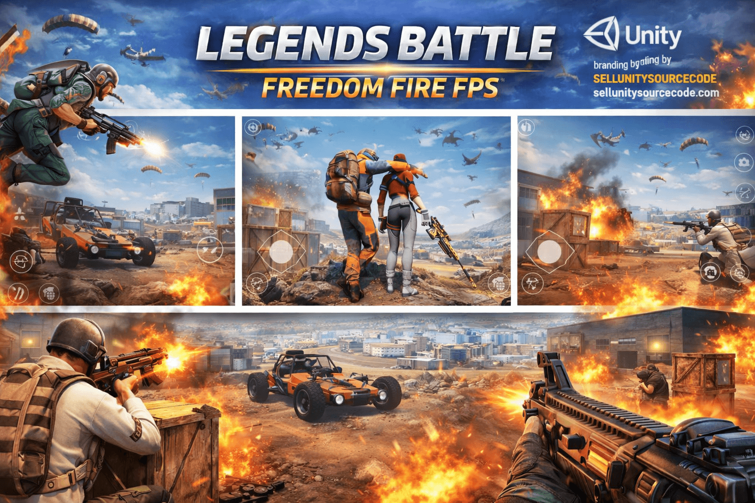 Wind Wings space shooter Unity game source code